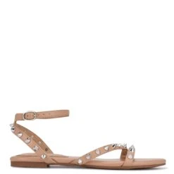 Nine West Bernie Studded Flat Sandals