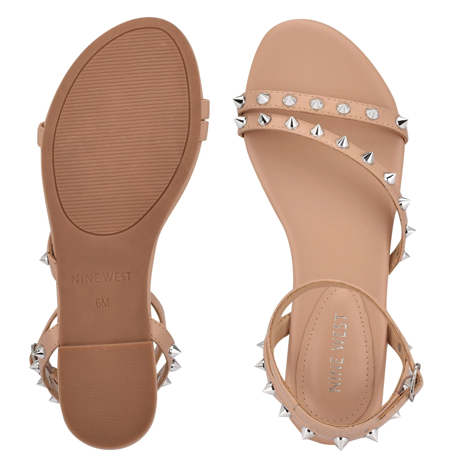 Nine West Bernie Studded Flat Sandals - Image 5